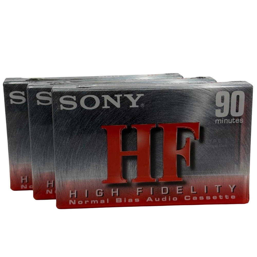 Sony‎ High Fidelity Normal Bias 90 minute Audio Cassettes Lot of 3